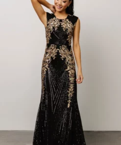 RR Azura Gown | Black And Gold