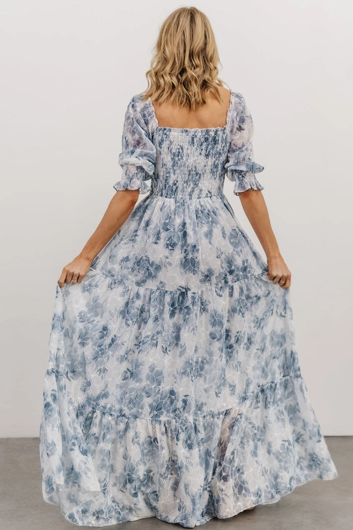BB Custom Bailey Eyelet Maxi Dress | Blue 5 BB Custom Bailey Eyelet Maxi Dress | Blue