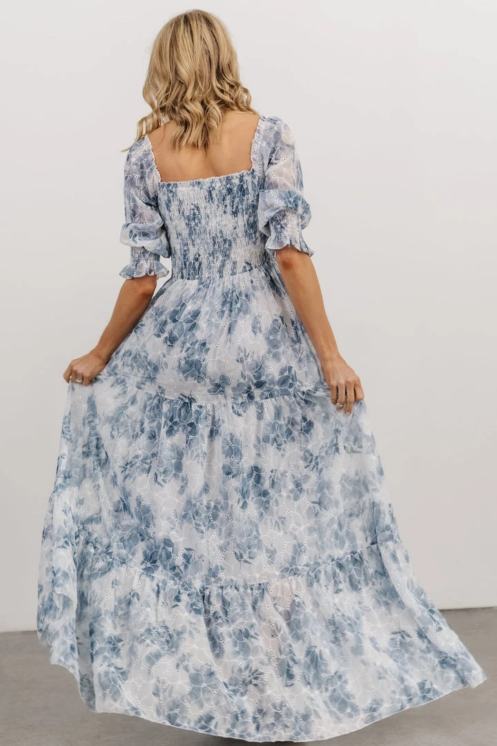 BB Custom Bailey Eyelet Maxi Dress | Blue 6 BB Custom Bailey Eyelet Maxi Dress | Blue