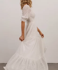 BB Custom Dresses Bailey Eyelet Maxi Dress | White 12 BB Custom Dresses Bailey Eyelet Maxi Dress | White