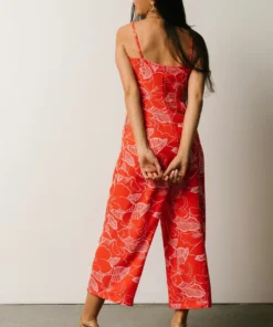 SL Barbie Jumpsuit | Red + Pink Floral