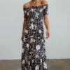 Soi Becca Smocked Maxi Dress | Navy Dresses