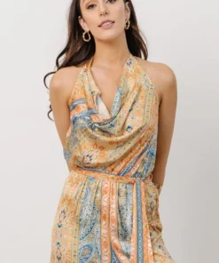 FT Beck Cowl Neckline Jumpsuit | Multi Print