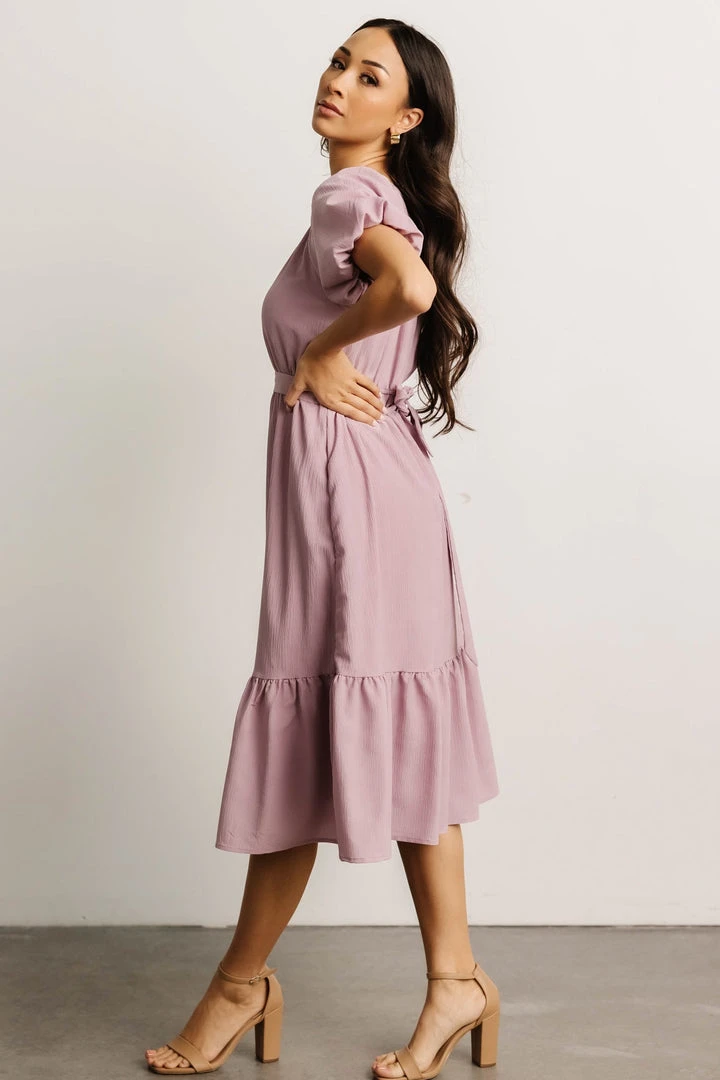 HAY Belinda Puff Sleeve Midi Dress | Lavender Dresses 6 HAY Belinda Puff Sleeve Midi Dress | Lavender Dresses