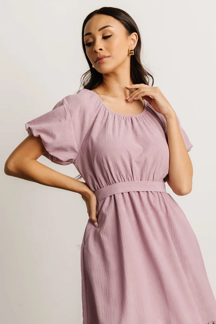 HAY Belinda Puff Sleeve Midi Dress | Lavender Dresses 3 HAY Belinda Puff Sleeve Midi Dress | Lavender Dresses