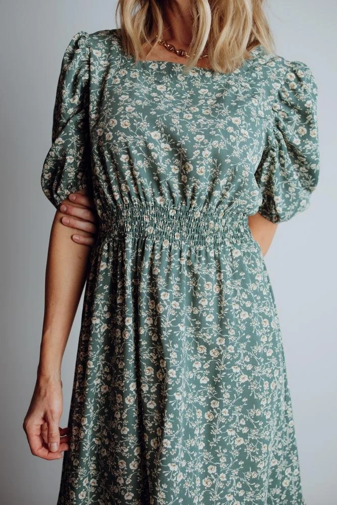 HAY Berkley Midi Dress | Sage Floral Dresses 3 HAY Berkley Midi Dress | Sage Floral Dresses