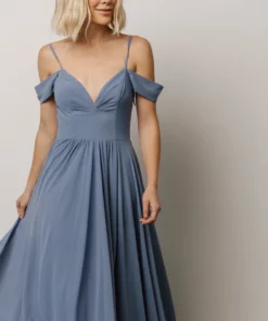 Soi Dresses Bianca Lace Maxi Dress | Dusty Blue