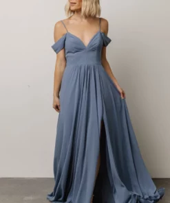 Soi Dresses Bianca Lace Maxi Dress | Dusty Blue