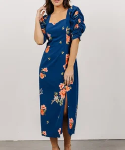 SL Biscayne Midi Dress | Dark Blue Floral