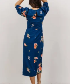 SL Biscayne Midi Dress | Dark Blue Floral