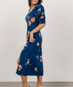 SL Biscayne Midi Dress | Dark Blue Floral