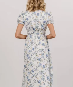 IBS Blakely Eyelet Midi Dress | Blue + White Floral Dresses