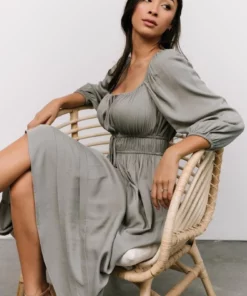 POL Dresses Bodrum Midi Dress | Dusty Sage