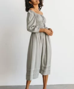 POL Dresses Bodrum Midi Dress | Dusty Sage