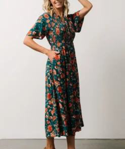 POL Dresses Botega Midi Dress | Jade Multi Floral 8 POL Dresses Botega Midi Dress | Jade Multi Floral