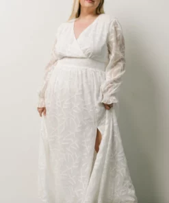 BB Custom Bridget Textured Maxi Dress | White Dresses