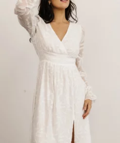 BB Custom Bridget Textured Maxi Dress | White Dresses