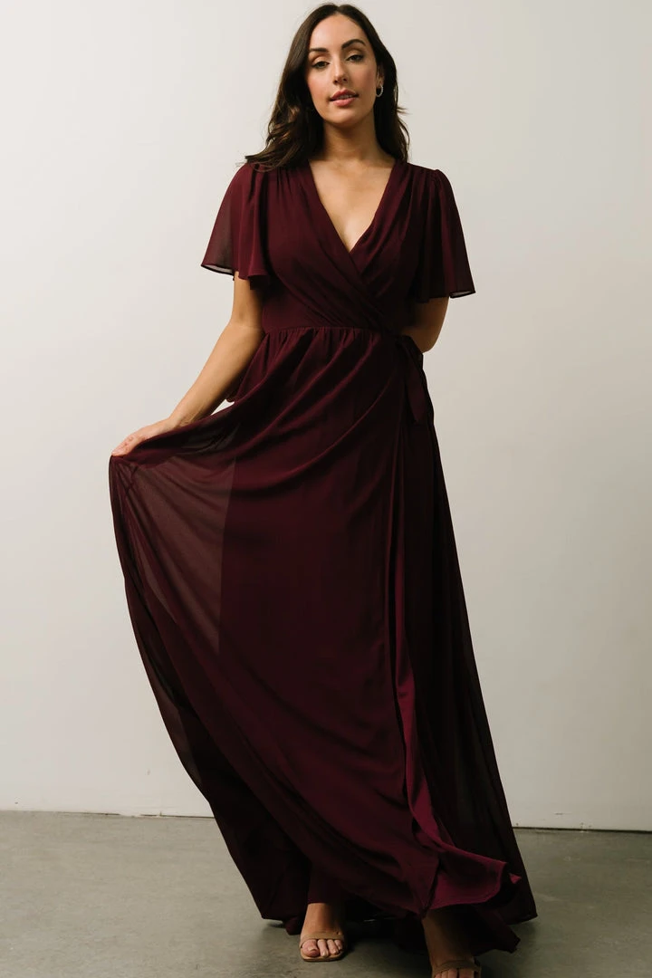 Soi Brighton Wrap Maxi Dress | Burgundy Dresses 7 Soi Brighton Wrap Maxi Dress | Burgundy Dresses