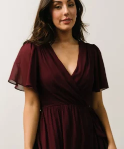 Soi Brighton Wrap Maxi Dress | Burgundy Dresses 10 Soi Brighton Wrap Maxi Dress | Burgundy Dresses
