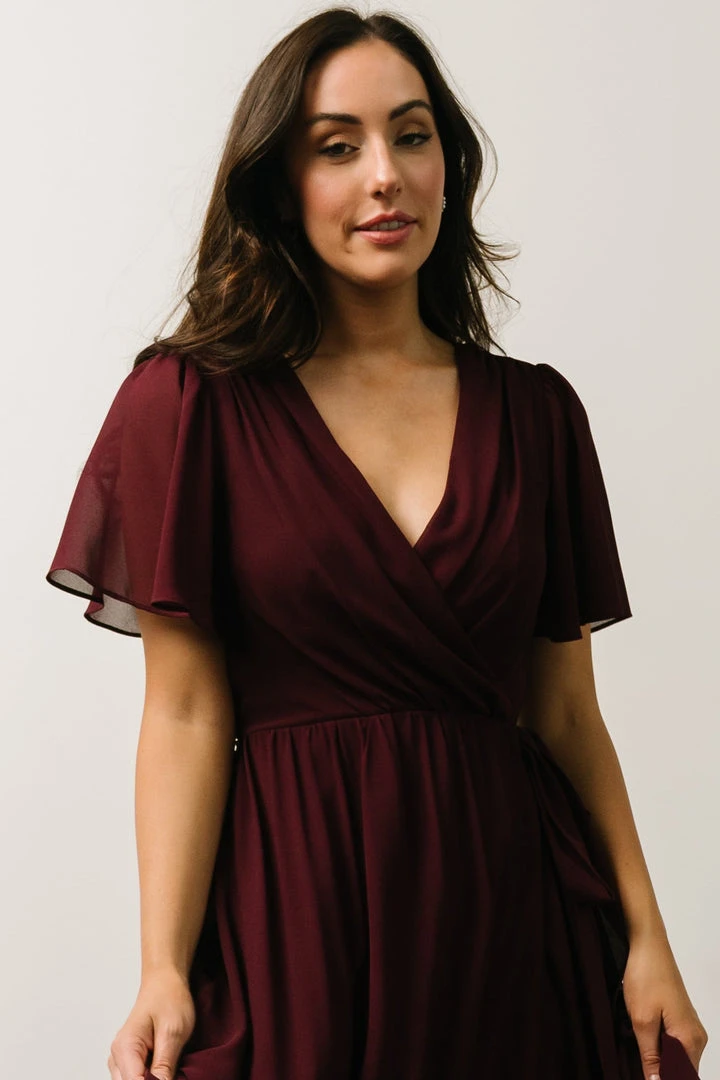 Soi Brighton Wrap Maxi Dress | Burgundy Dresses 4 Soi Brighton Wrap Maxi Dress | Burgundy Dresses