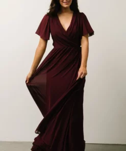 Soi Brighton Wrap Maxi Dress | Burgundy Dresses 12 Soi Brighton Wrap Maxi Dress | Burgundy Dresses