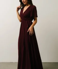Soi Brighton Wrap Maxi Dress | Burgundy Dresses 9 Soi Brighton Wrap Maxi Dress | Burgundy Dresses