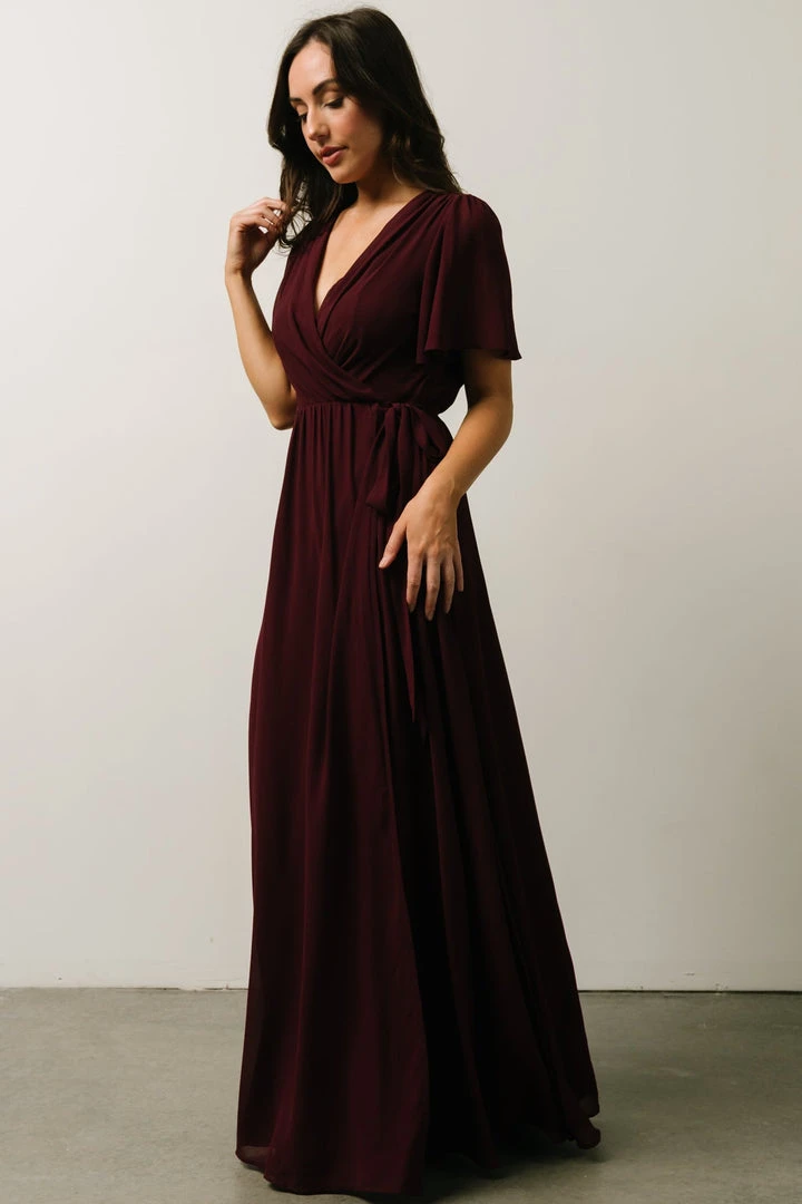 Soi Brighton Wrap Maxi Dress | Burgundy Dresses 3 Soi Brighton Wrap Maxi Dress | Burgundy Dresses