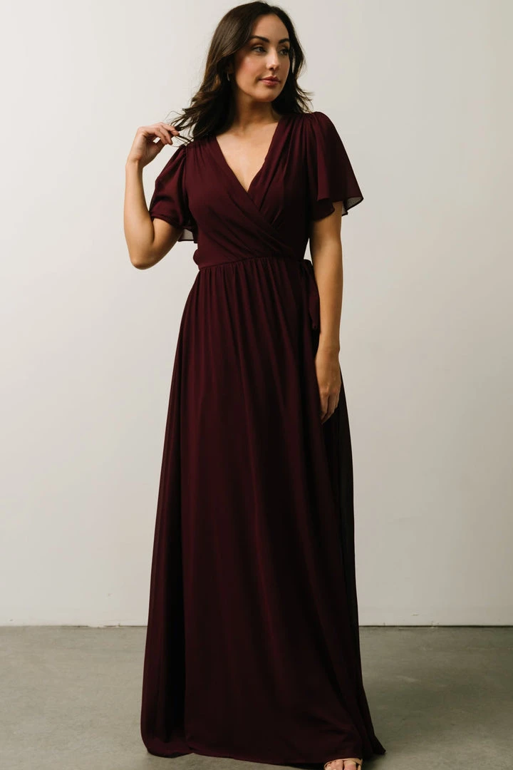 Soi Brighton Wrap Maxi Dress | Burgundy Dresses 5 Soi Brighton Wrap Maxi Dress | Burgundy Dresses