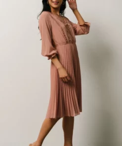 POL Dresses Brinley Pleated Dress | Dusty Mauve 14 POL Dresses Brinley Pleated Dress | Dusty Mauve