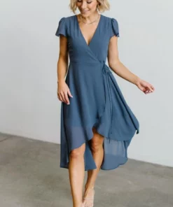 Soi Dresses Bristol Midi Wrap Dress | Blue 9 Soi Dresses Bristol Midi Wrap Dress | Blue