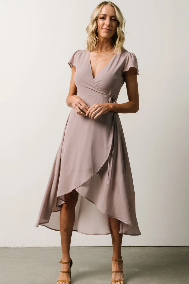 Soi Bristol Midi Wrap Dress | Dusty Lilac 1 Soi Bristol Midi Wrap Dress | Dusty Lilac