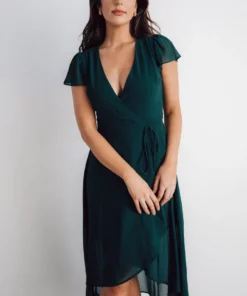 Soi Bristol Midi Wrap Dress | Emerald