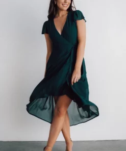 Soi Bristol Midi Wrap Dress | Emerald