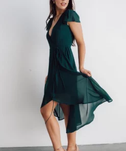 Soi Bristol Midi Wrap Dress | Emerald