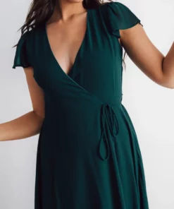 Soi Bristol Midi Wrap Dress | Emerald