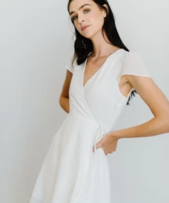 Soi Bristol Midi Wrap Dress | Off White Dresses