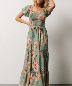 FT Britney Tiered Maxi Dress | Sage Multi Floral Dresses 11 FT Britney Tiered Maxi Dress | Sage Multi Floral Dresses