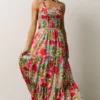 FT Dresses Britt Maxi Dress | Pink + Green Floral Print