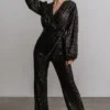 RR Brussels Sequin Jumpsuit | Black