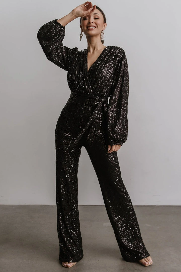 RR Brussels Sequin Jumpsuit | Black 1 RR Brussels Sequin Jumpsuit | Black