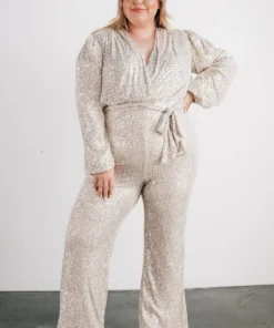 RR Brussels Sequin Jumpsuit | Cream