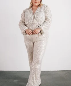 RR Brussels Sequin Jumpsuit | Cream