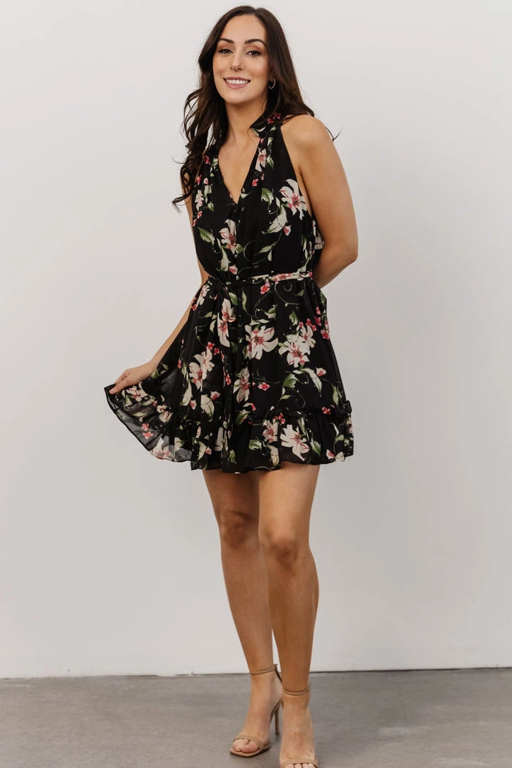 DD Brynn Mini Dress | Black Floral 1 DD Brynn Mini Dress | Black Floral