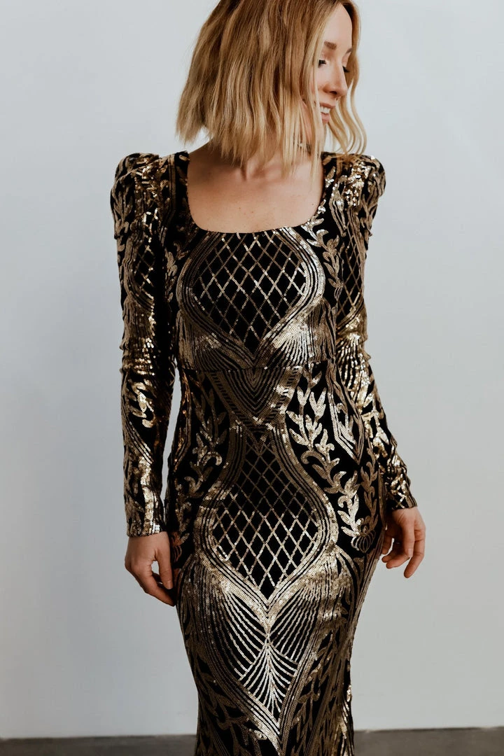 RR Budapest Sequin Gown | Black + Gold 12 RR Budapest Sequin Gown | Black + Gold