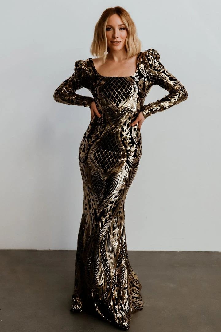 RR Budapest Sequin Gown | Black + Gold 13 RR Budapest Sequin Gown | Black + Gold