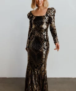 RR Budapest Sequin Gown | Black + Gold 20 RR Budapest Sequin Gown | Black + Gold