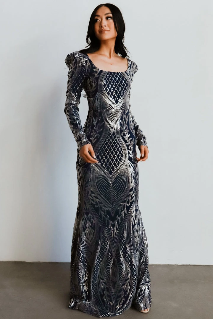 RR Budapest Sequin Gown | Navy + Silver Dresses 13 RR Budapest Sequin Gown | Navy + Silver Dresses