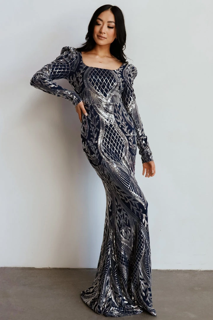 RR Budapest Sequin Gown | Navy + Silver Dresses 11 RR Budapest Sequin Gown | Navy + Silver Dresses