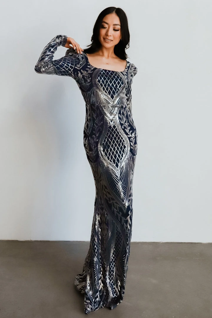 RR Budapest Sequin Gown | Navy + Silver Dresses 12 RR Budapest Sequin Gown | Navy + Silver Dresses
