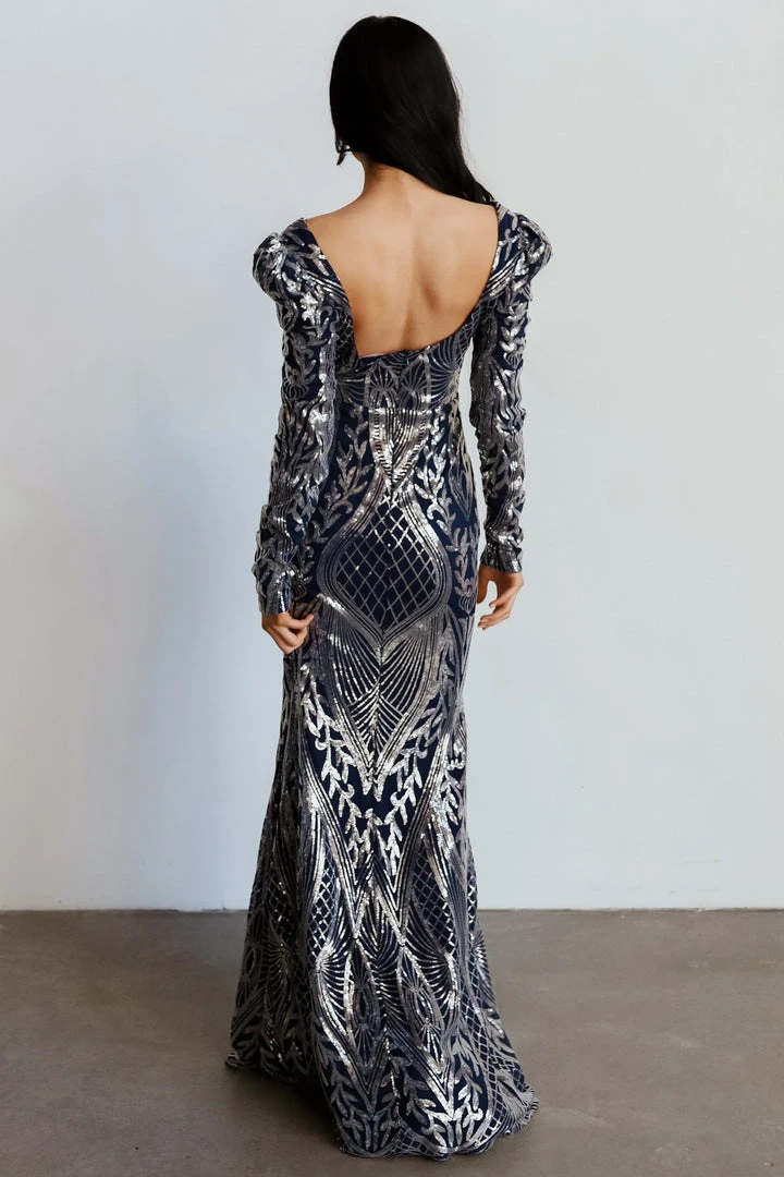 RR Budapest Sequin Gown | Navy + Silver Dresses 6 RR Budapest Sequin Gown | Navy + Silver Dresses